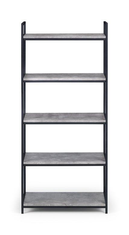 Tala Tall Concrete Bookcase Concrete/Black