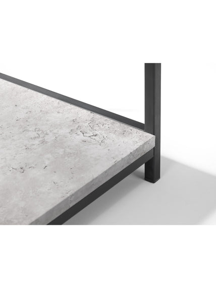 Tala Tall Concrete Bookcase Concrete/Black