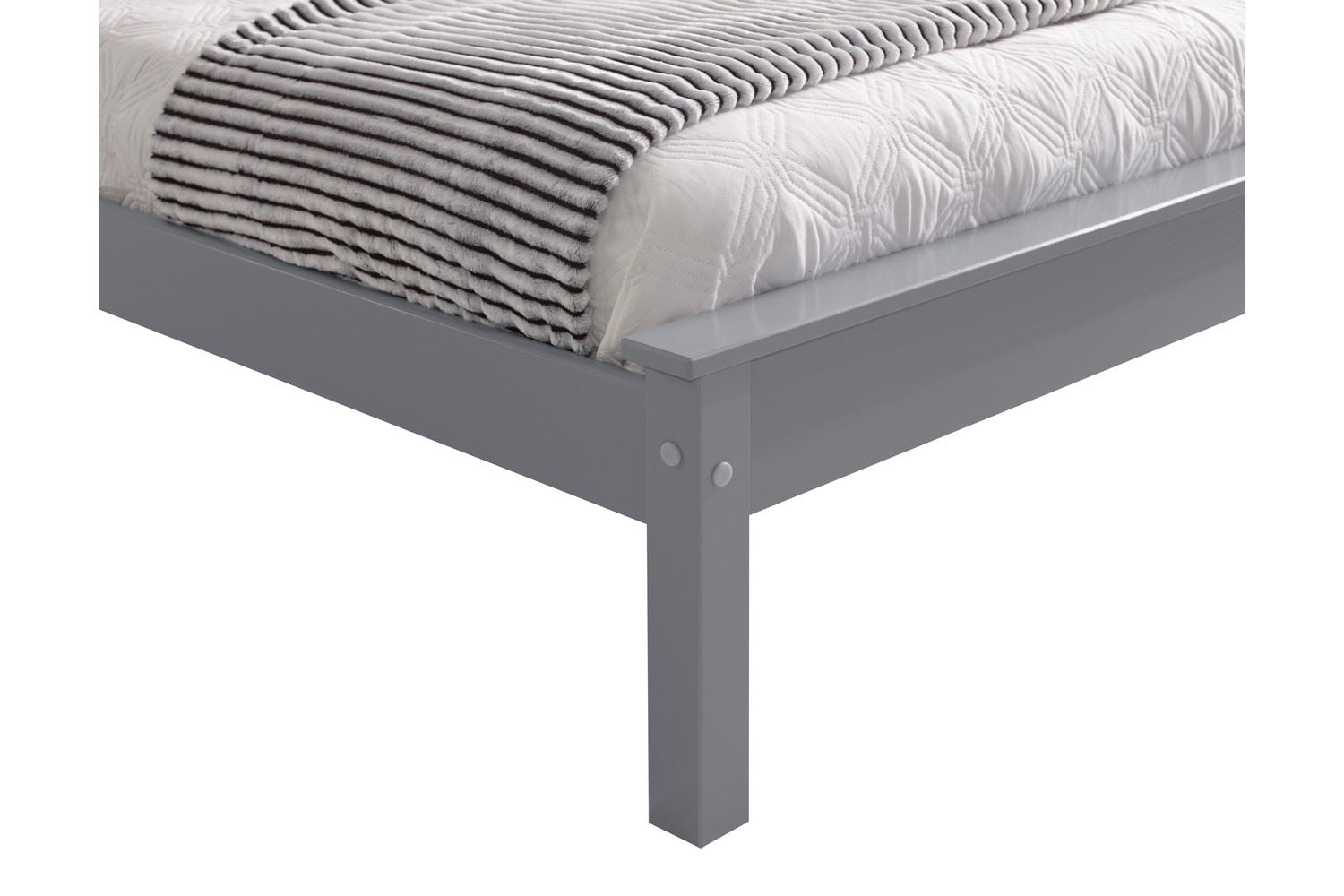 Taurus Bed Frame Double Grey Low Footend