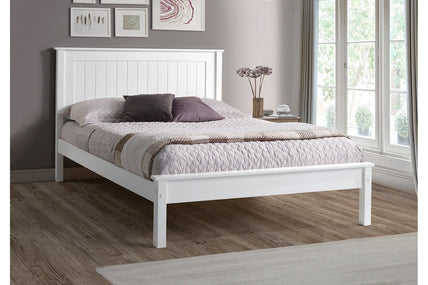 Taurus Bed Frame Double White Low Footend