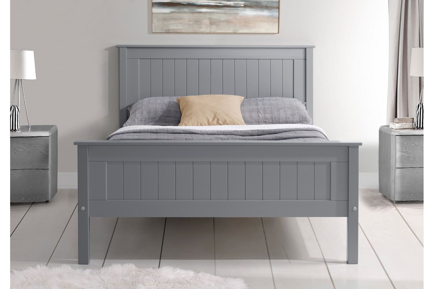 Taurus Bed Frame King Grey