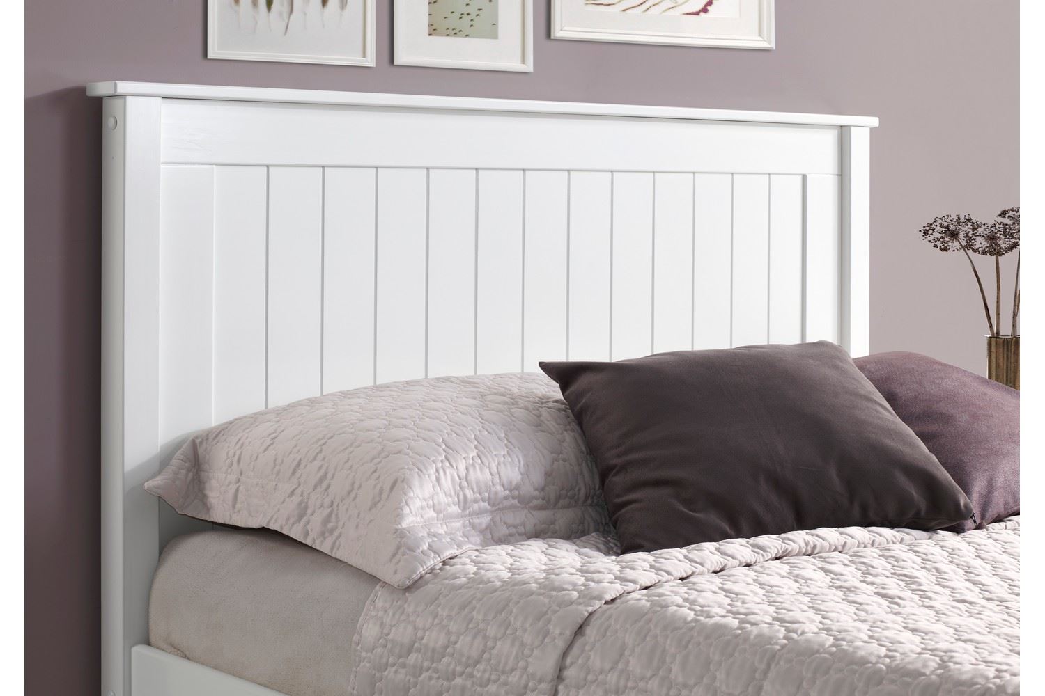 Taurus Bed Frame King White Low Footend