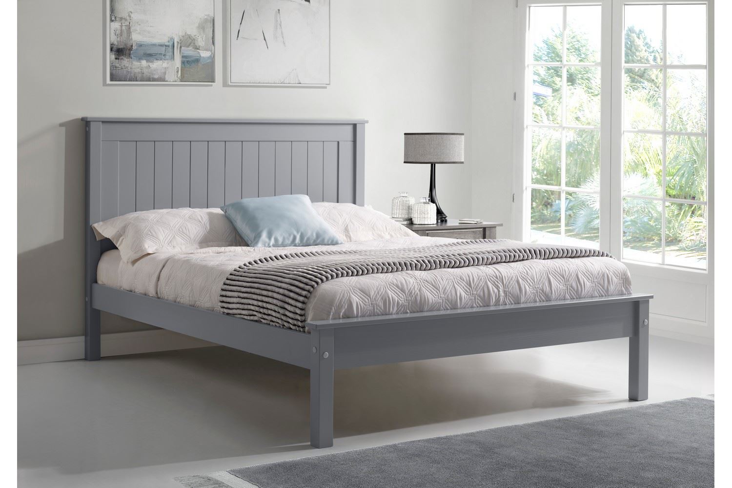 Taurus Bed Frame Single Grey Low Footend