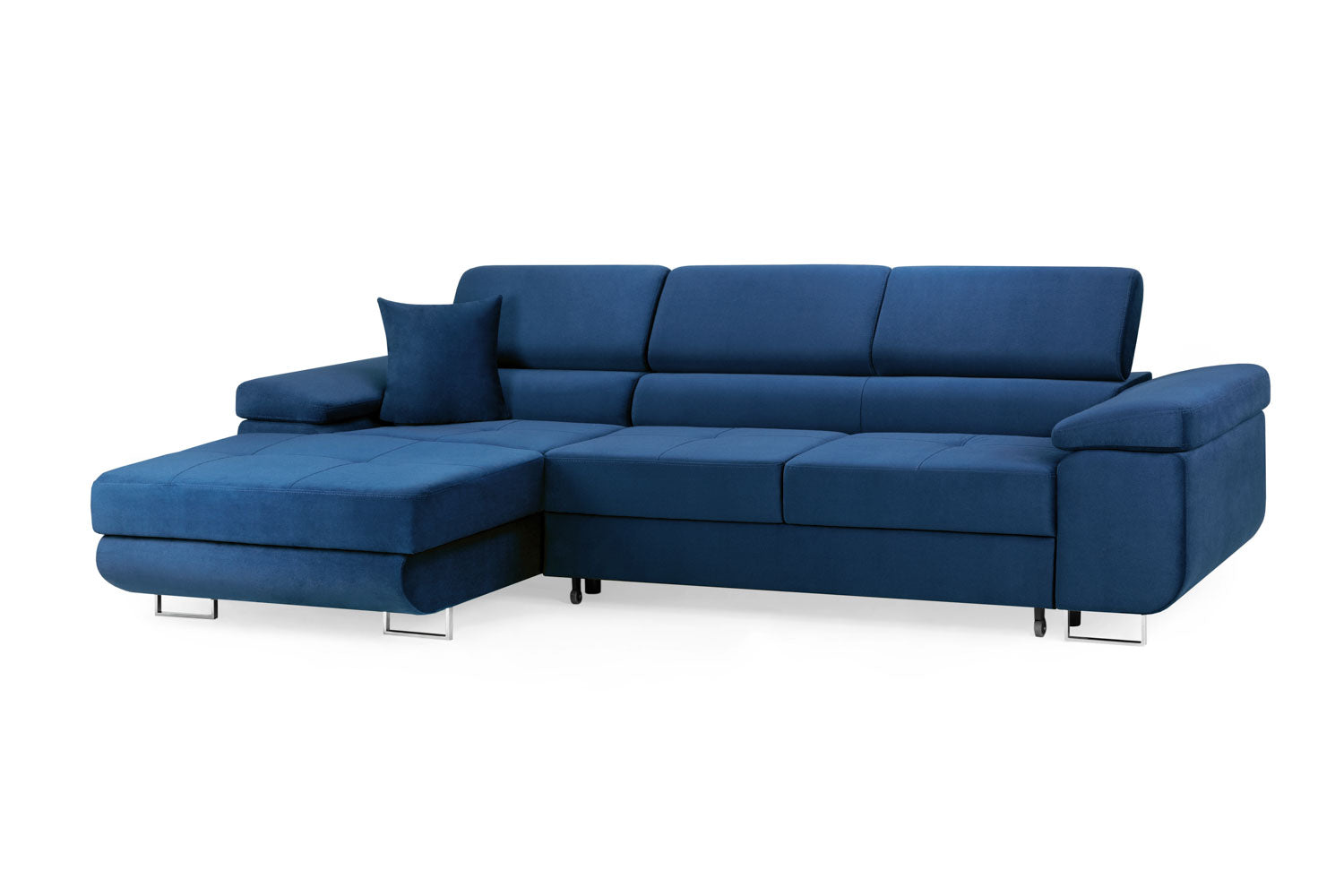 Torezio Sofa Bed Blue Left Hand Facing Corner