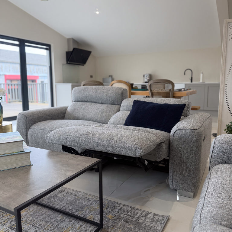 Toronto Electric Recliner Grey 3 Seater