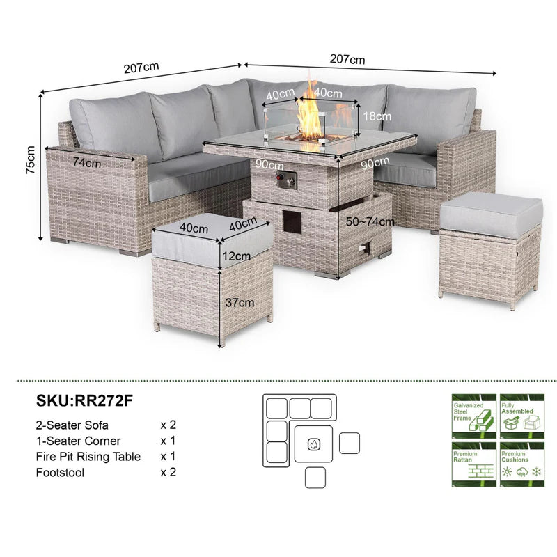 Folkstone Grey Garden Set