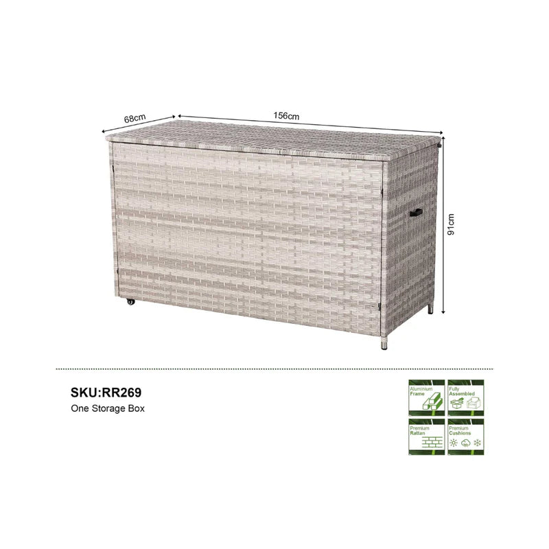Whitton Grey Garden Storage Box