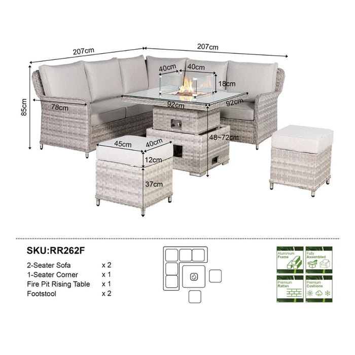 Hayling Grey Garden Set