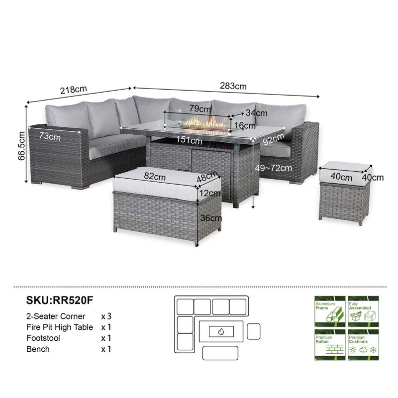 Aldwick Grey Garden Set