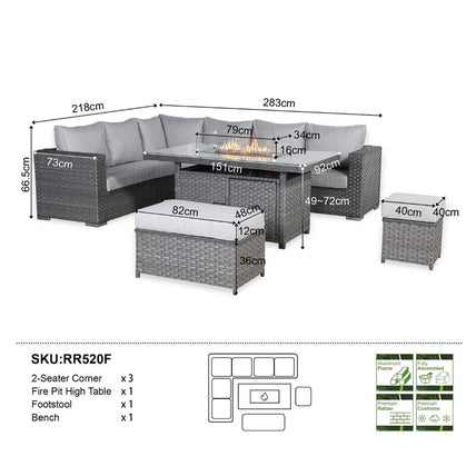 Aldwick Grey Garden Set
