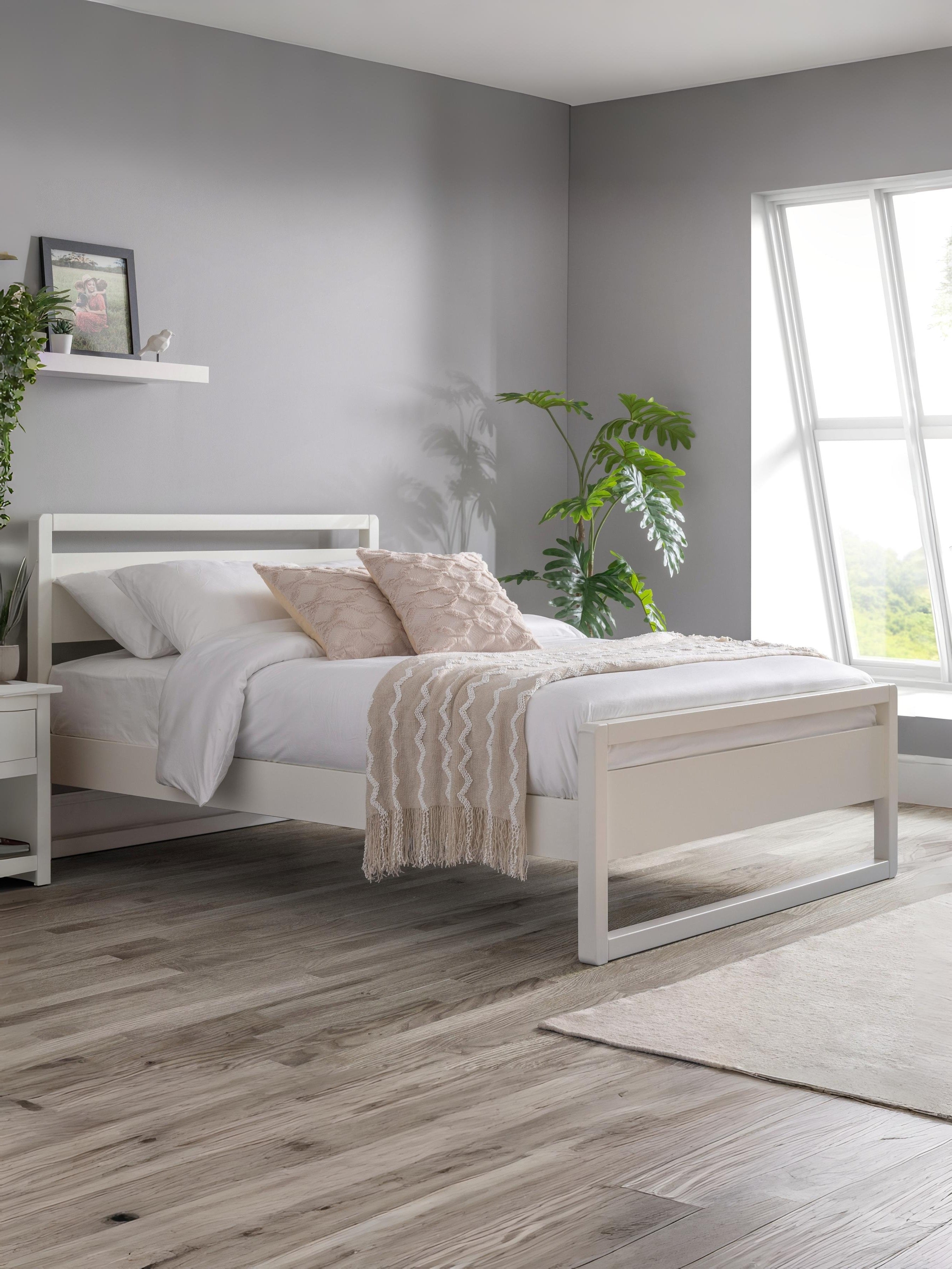 Vasto Bed Frame Single Surf White
