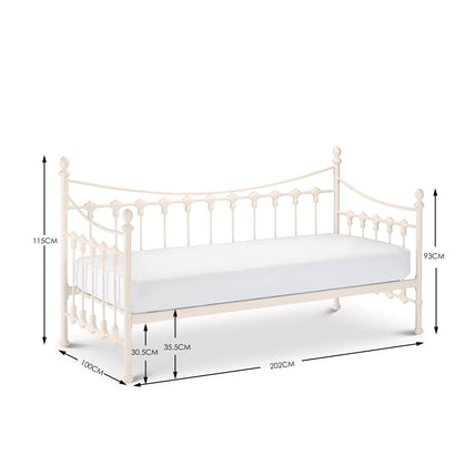 Vaux Bed Frame Stone White