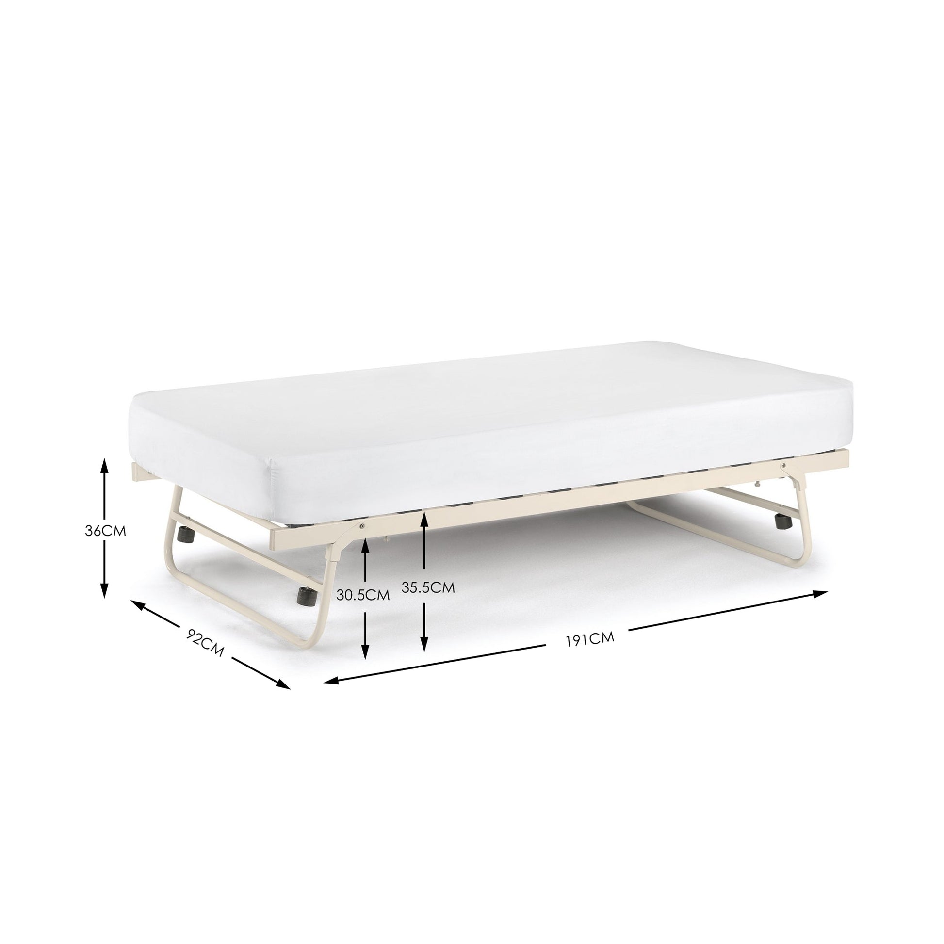 Vaux Bed Frame Stone White