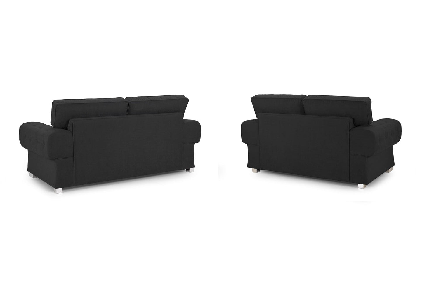 Verona Fullback Sofa Black 3+2 Set