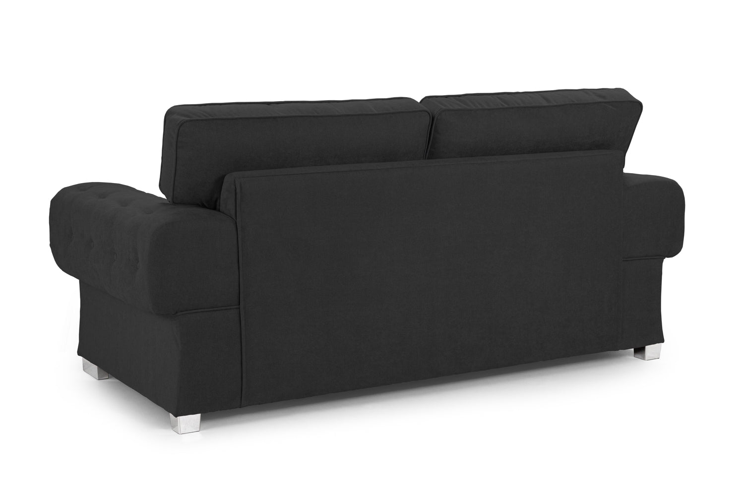Verona Fullback Sofa Black 3 Seater