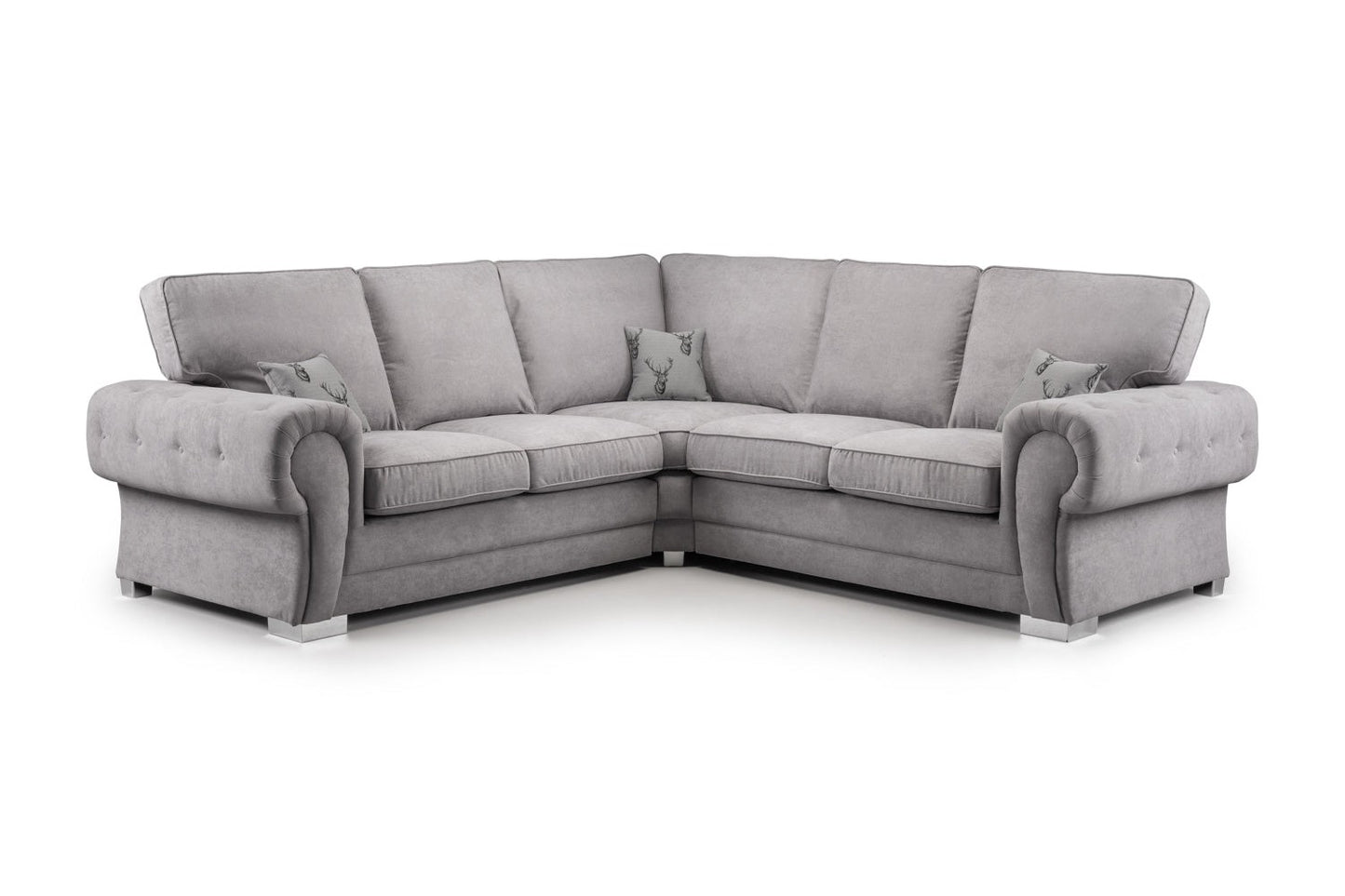 Verona Fullback Sofa Grey Large Corner