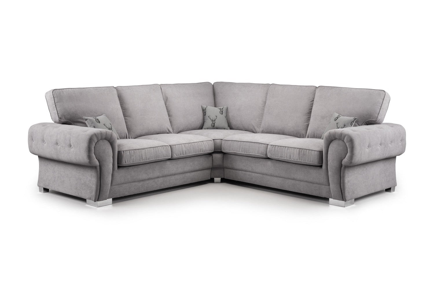 Verona Fullback Sofa Grey Large Corner