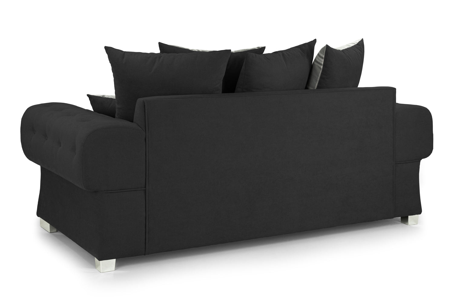 Verona Scatterback Sofa Black 3 Seater