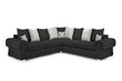 Verona Scatterback Sofa Black Large Corner