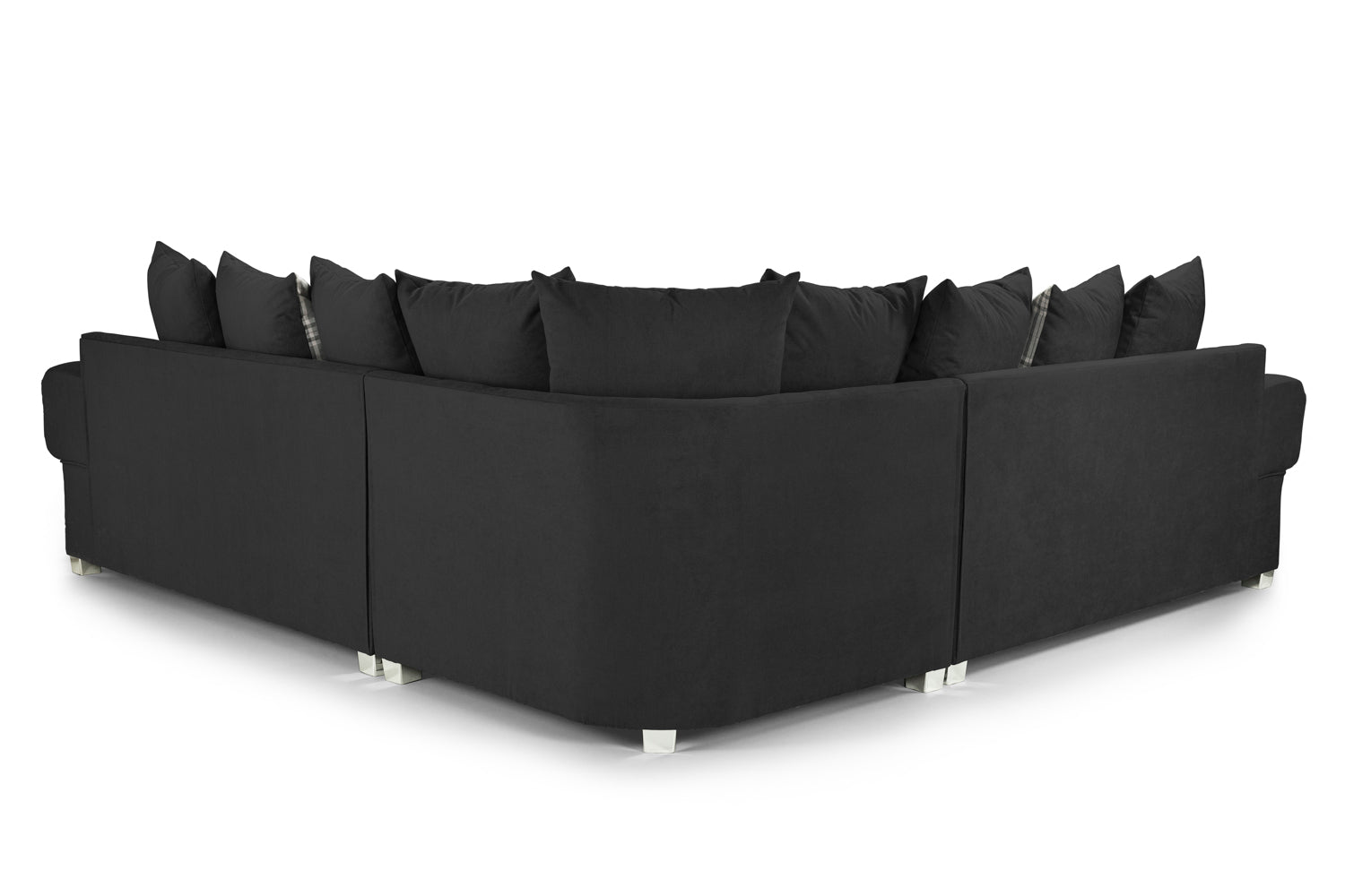 Verona Scatterback Sofa Black Large Corner