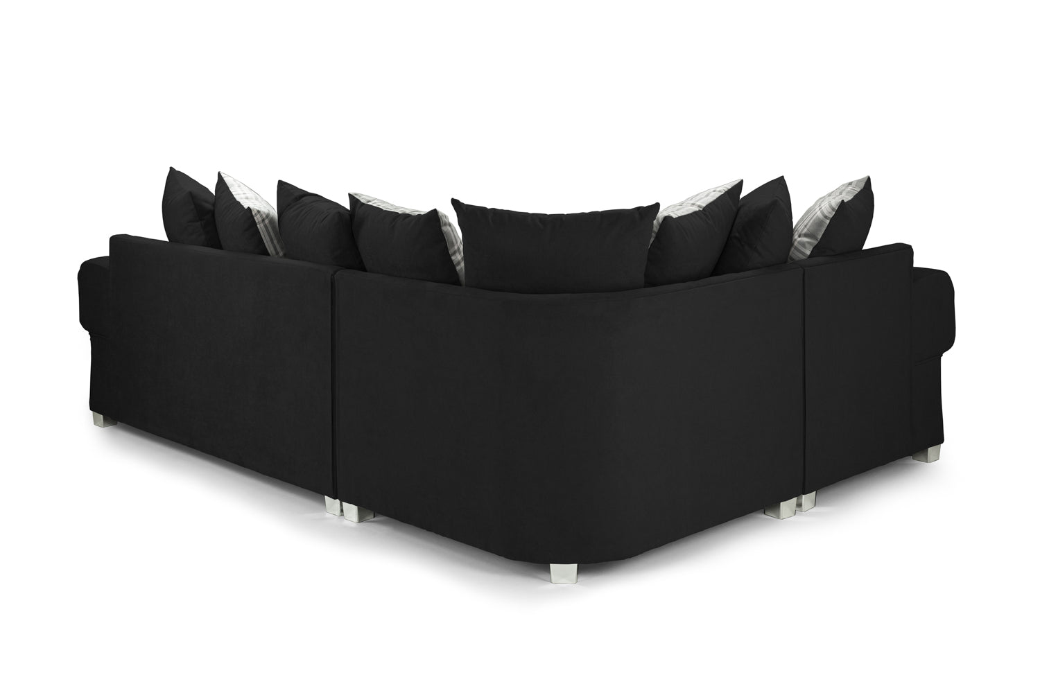 Verona Scatterback Sofa Black Left Hand Facing Corner