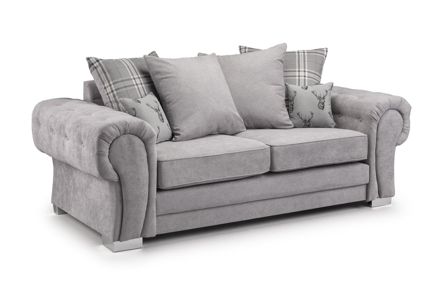 Verona Scatterback Sofa Grey 3 Seater