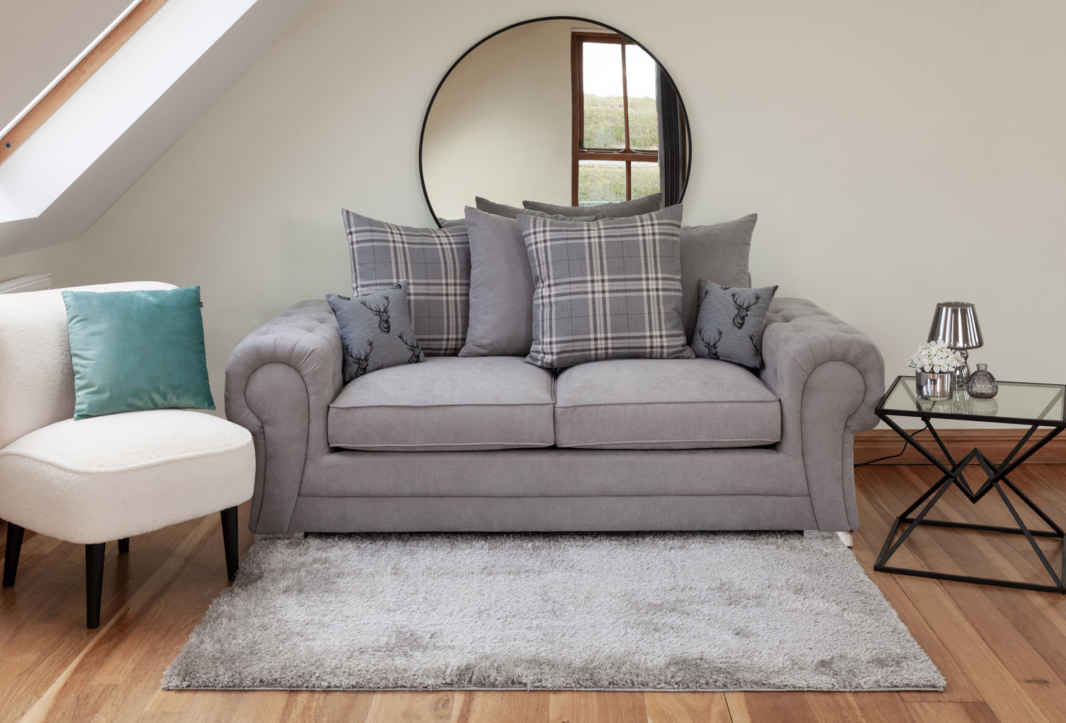 Verona Scatterback Sofa Bed Grey 3 Seater