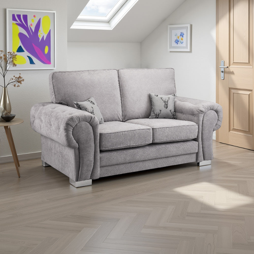 Verona Fullback Sofa Grey 2 Seater
