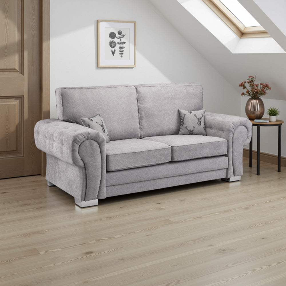 Verona Fullback Sofa Grey 3 Seater