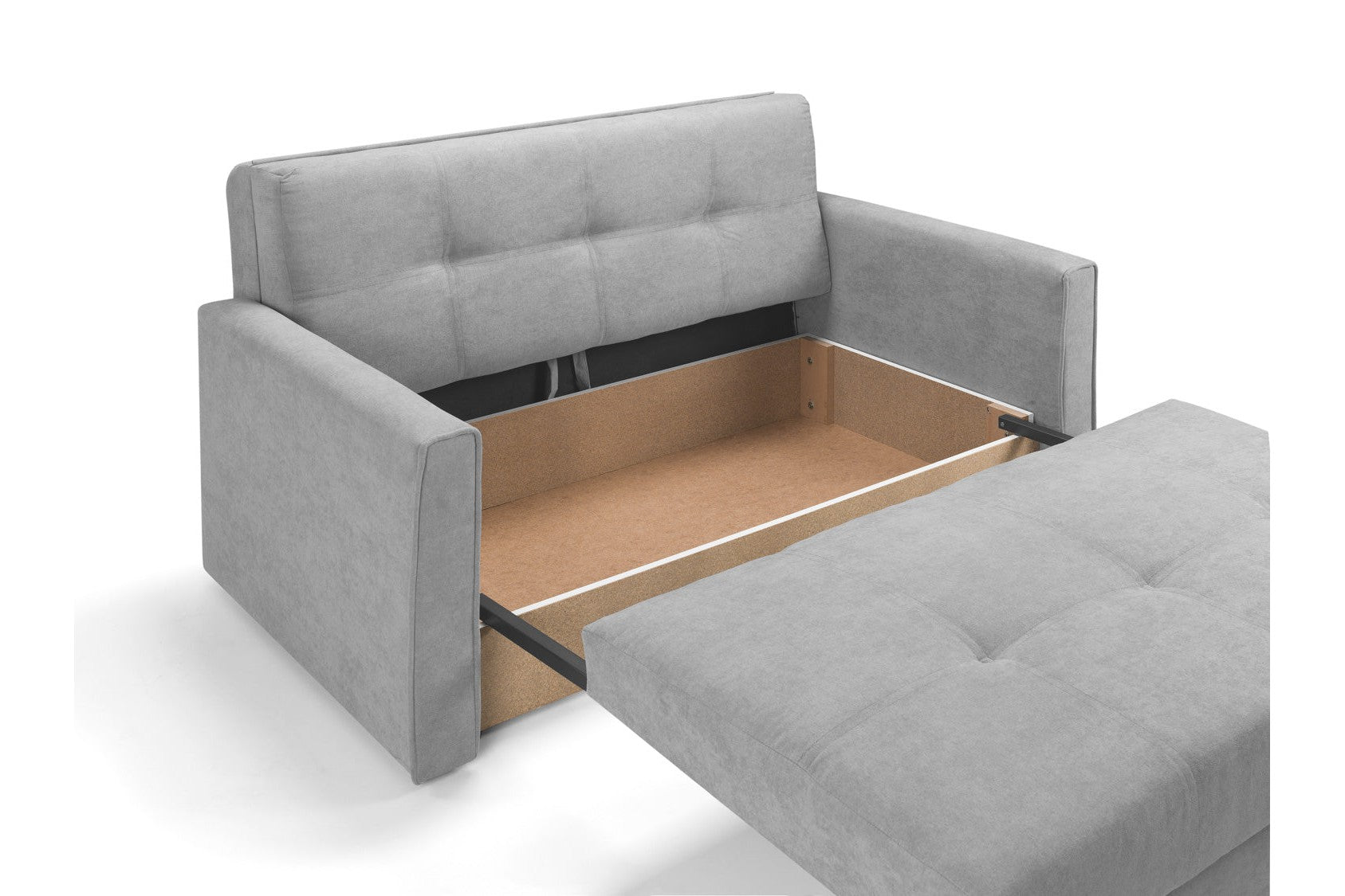 Two seater sofa bed with storage sale