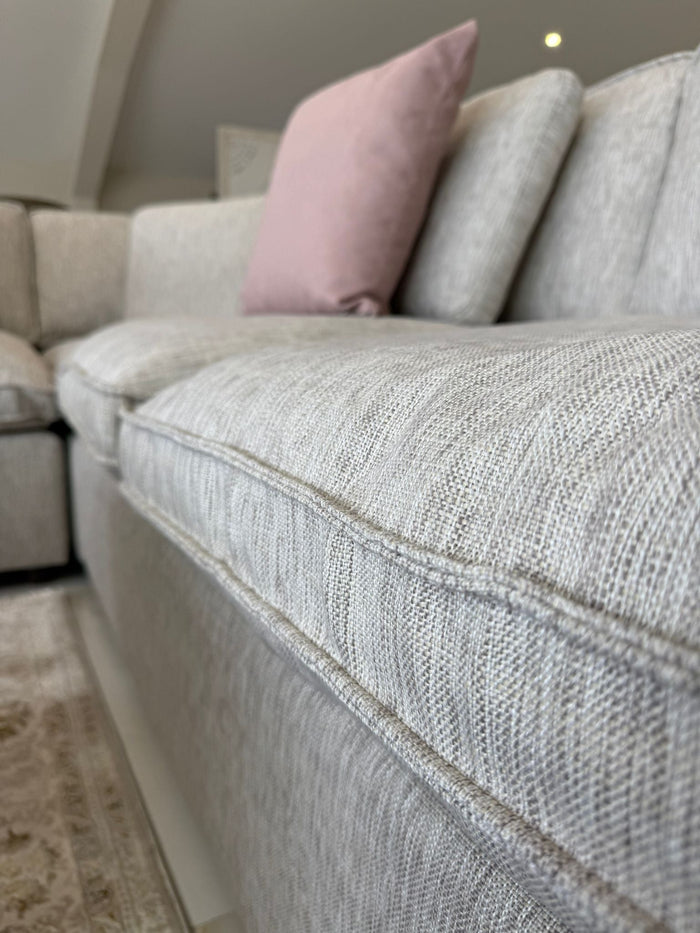 Santorini Sofa Grey Large Corner with Footstool