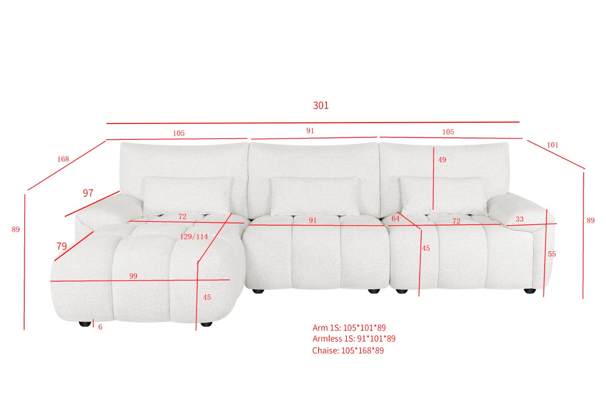Poppy Sofa Mushroom Right Hand Facing Corner