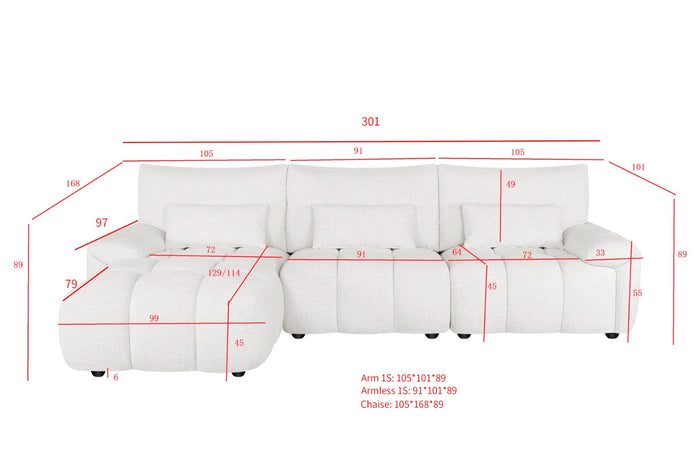 Poppy Sofa Mushroom Right Hand Facing Corner
