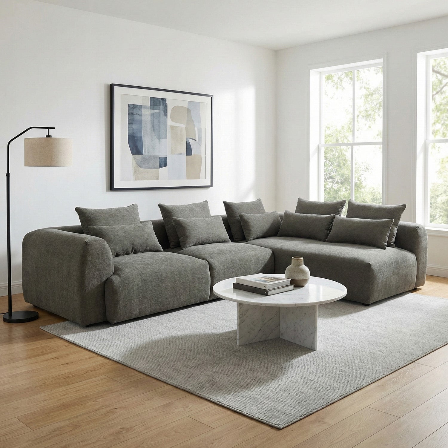 Willow Sofa Right Hand Facing Corner Moss