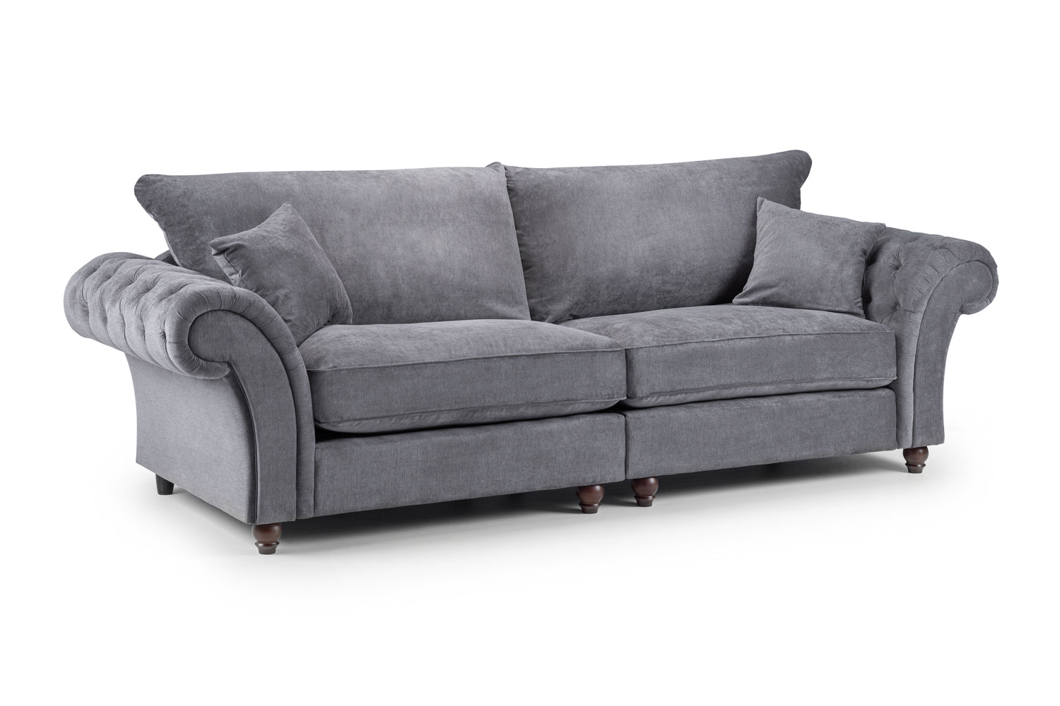 Windsor Fullback Sofa Grey 4 Seater