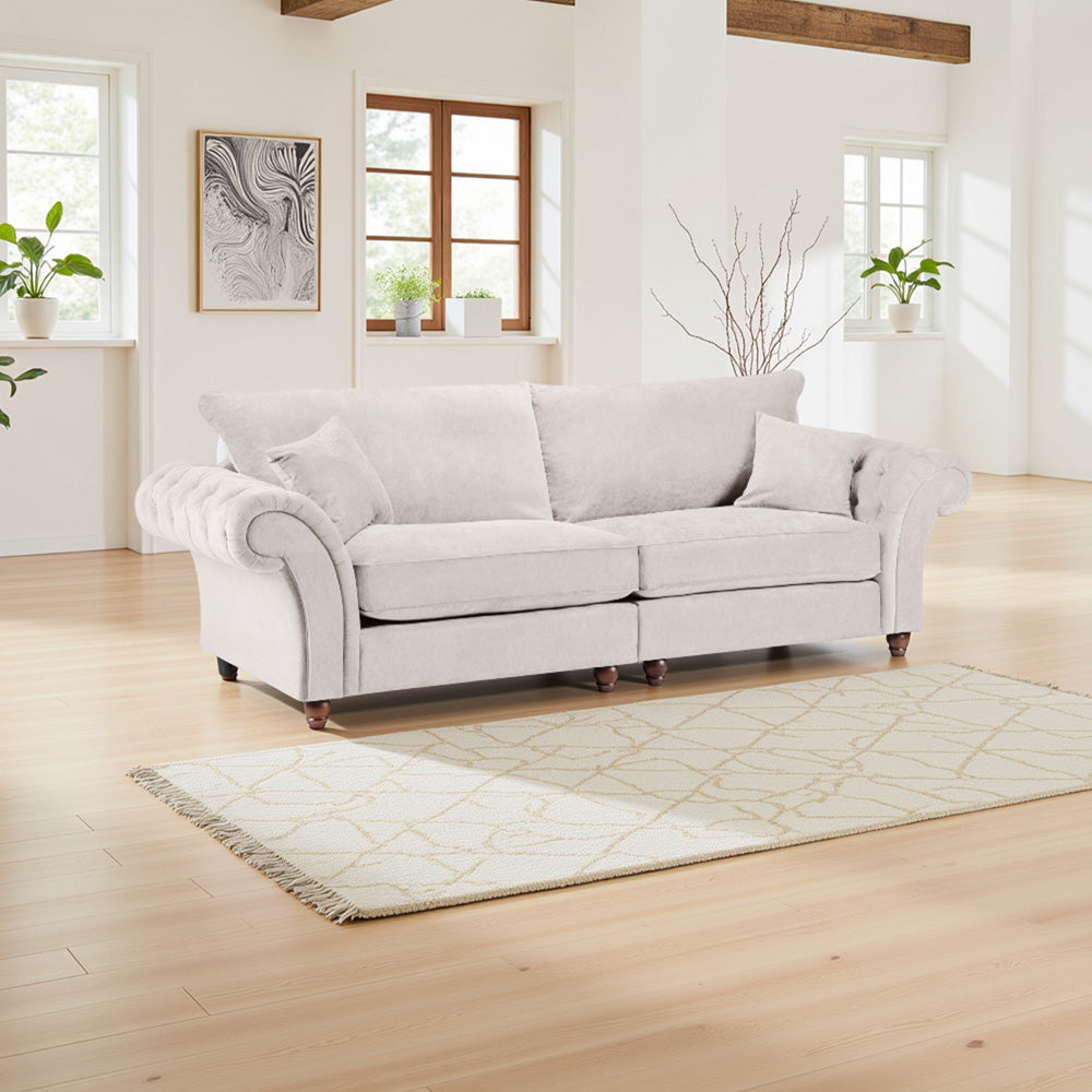 Windsor Fullback Sofa Stone 4 Seater