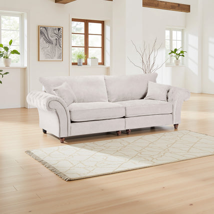 Windsor Fullback Sofa Stone 4 Seater