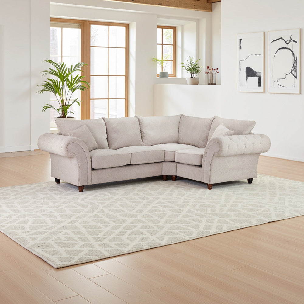 Windsor Fullback Sofa Stone Right Hand Facing Corner
