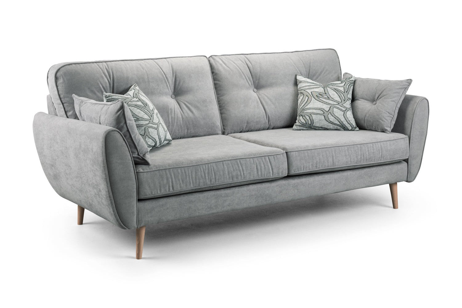 Zinc Sofa Grey 3 Seater
