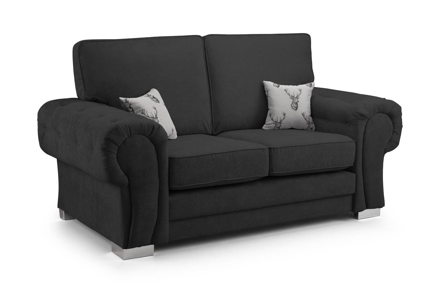 Verona Fullback Sofa Black 2 Seater