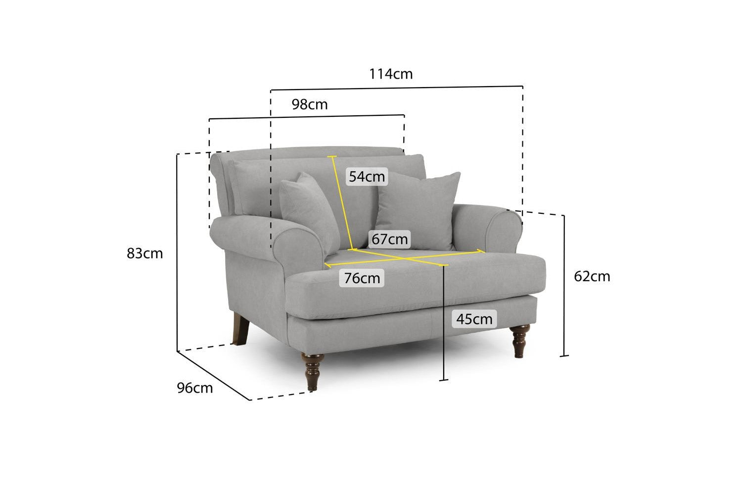 Summer Sofa Grey Armchair