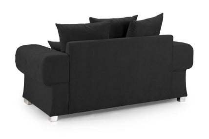 Verona Scatterback Sofa Black 2 Seater