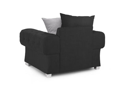 Verona Scatterback Sofa Black Armchair