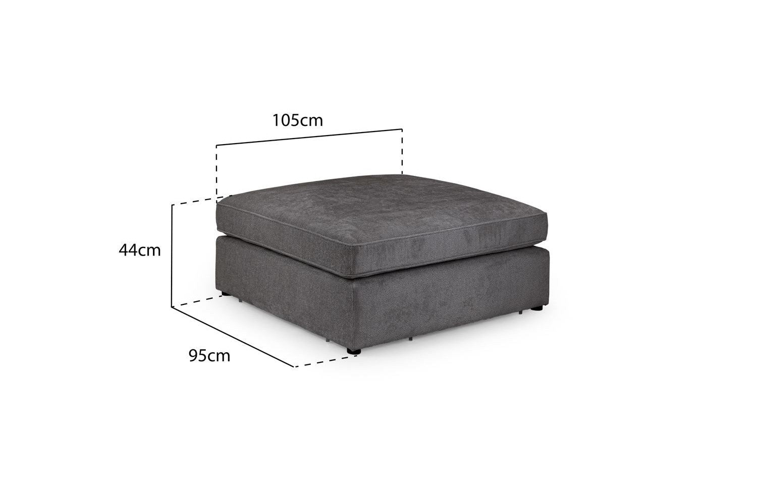 Kiana Modular Sofa Grey Footstool