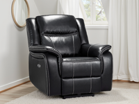 Galaxy Tech Recliner Sofa Black Armchair
