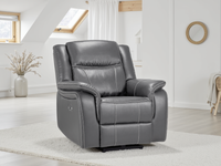 Galaxy Tech Recliner Sofa Grey Armchair