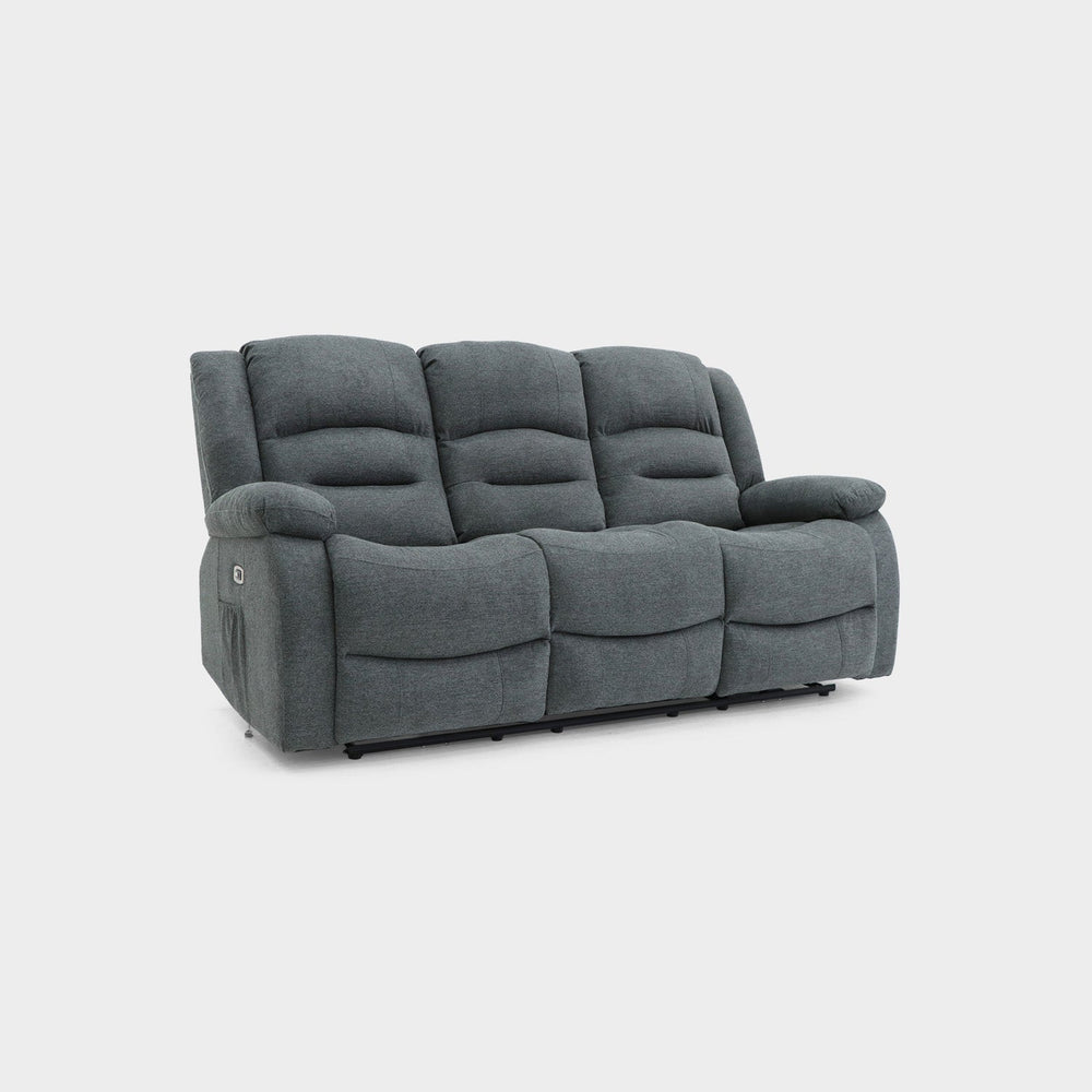 Alva Electric Recliner Sofa Graphite 3 Seater