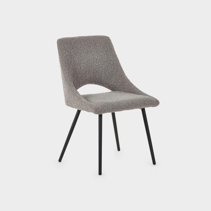 Apis Set Of 2 Dining Chairs Boucle Grey