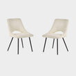 Apis Set Of 2 Dining Chairs Boucle Ivory