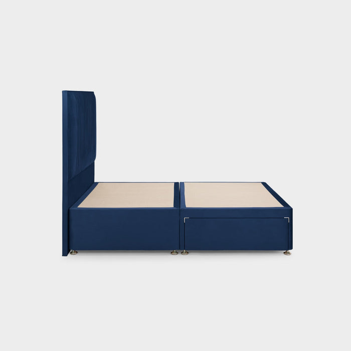 Bea 2 Drawer Bed King Plush Navy 2 Drawers